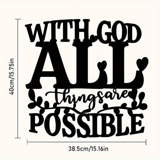 With God, All Things Are Possible Acrylic Wall Decoration Custom 3D Factory