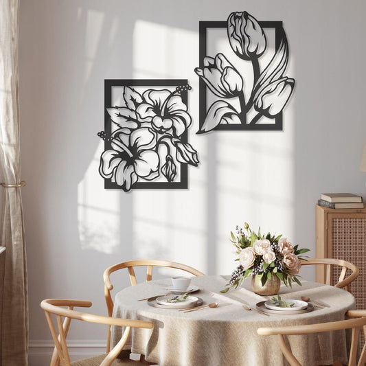2-Piece Floral Wall Decor Custom 3D Factory