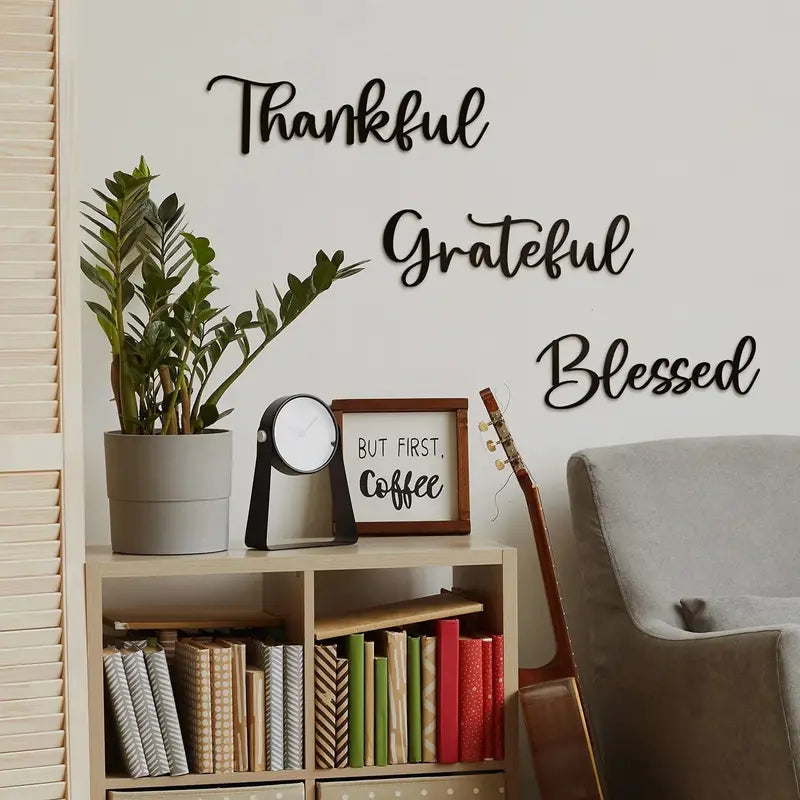 Gratitude Trio 3-Piece Acrylic Wall Decor Set Custom 3D Factory