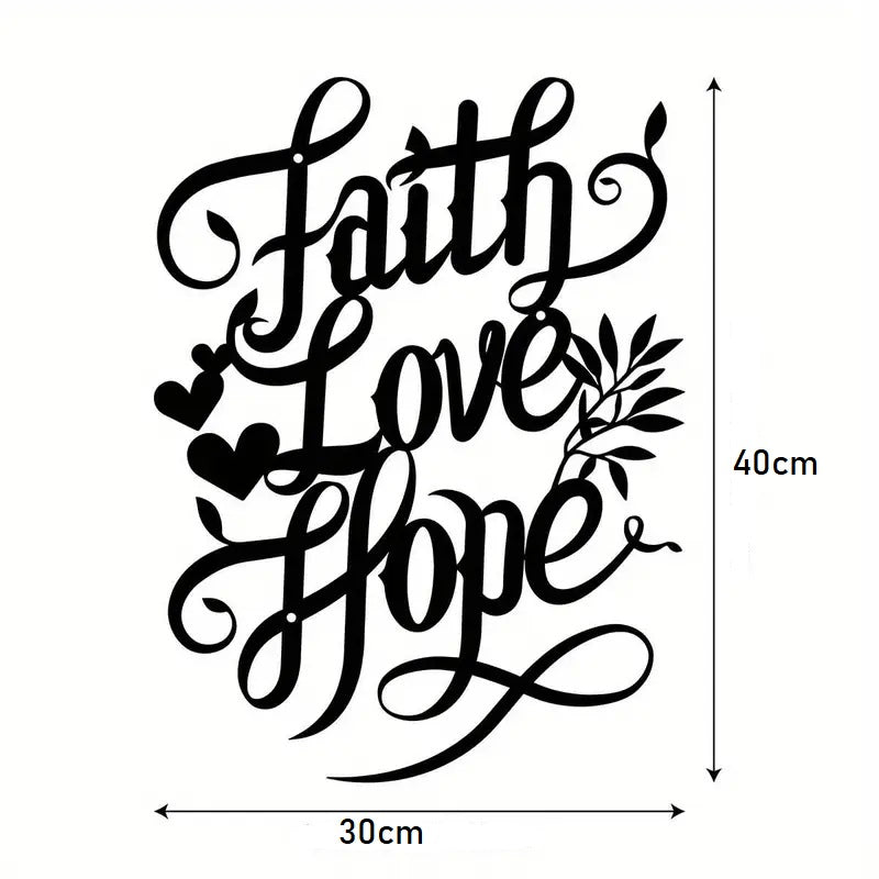 Faith Hope Love Acrylic Wall Decoration