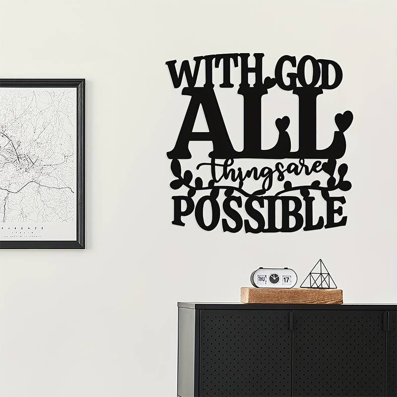 With God, All Things Are Possible Acrylic Wall Decoration Custom 3D Factory