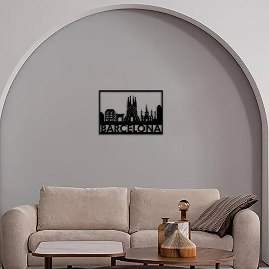 Barcelona City Acrylic Wall Decoration Custom 3D Factory