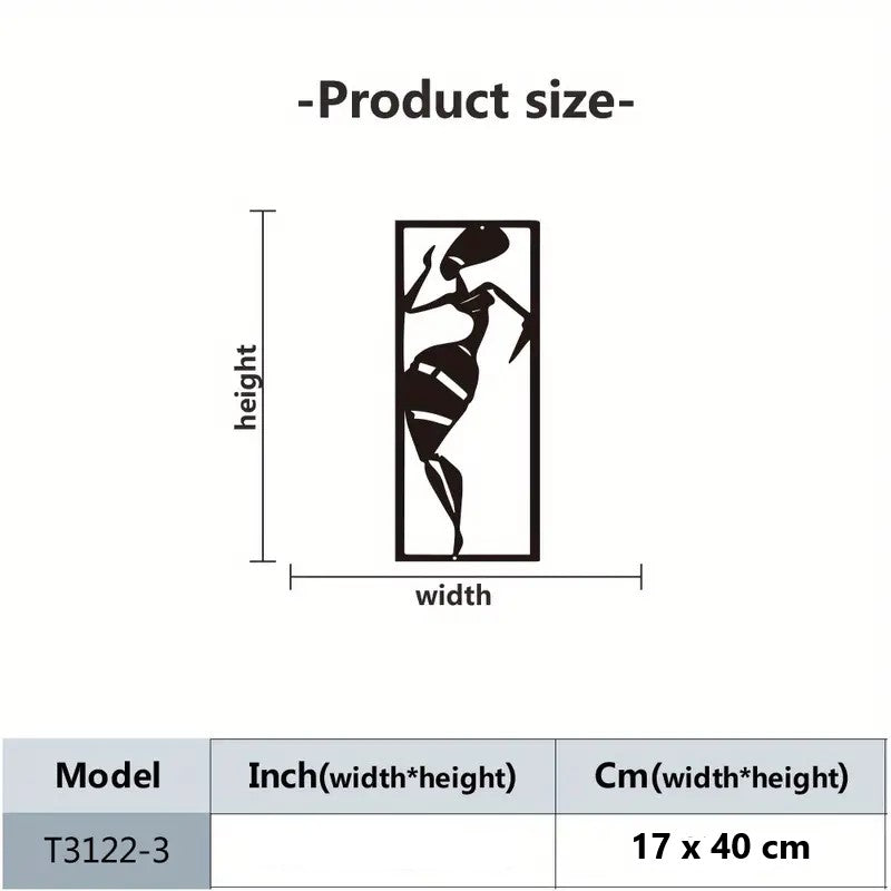 3 Piece Afro Women Acrylic Wall Decoration Custom 3D Factory