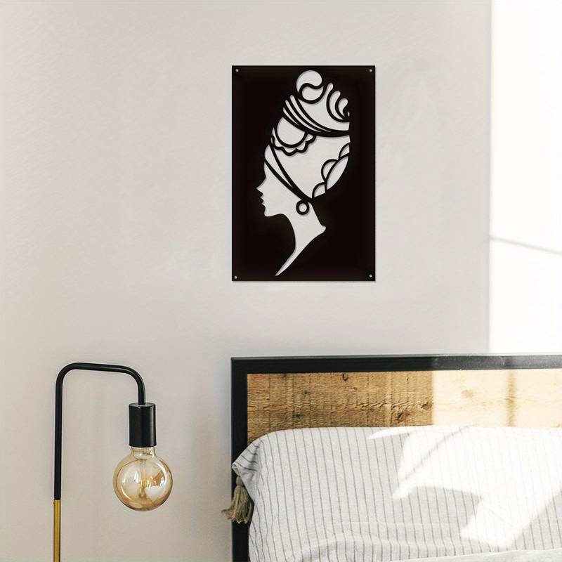 Afro Woman Head Acrylic Wall Decoration Custom 3D Factory