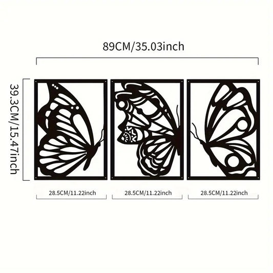 Butterflies 3 Piece Acrylic Wall Decoration Custom 3D Factory