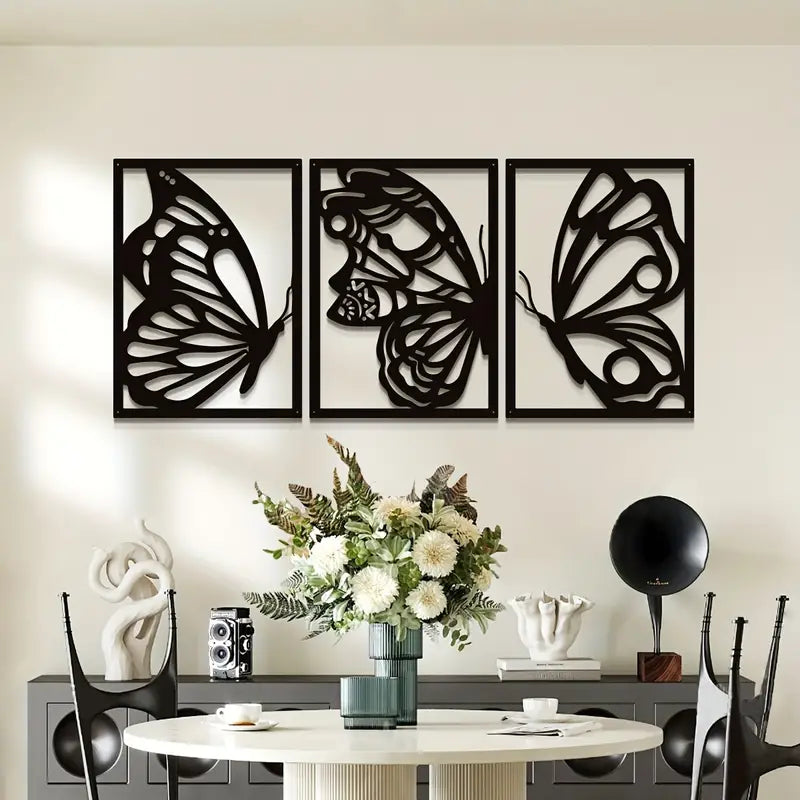 Butterflies 3 Piece Acrylic Wall Decoration