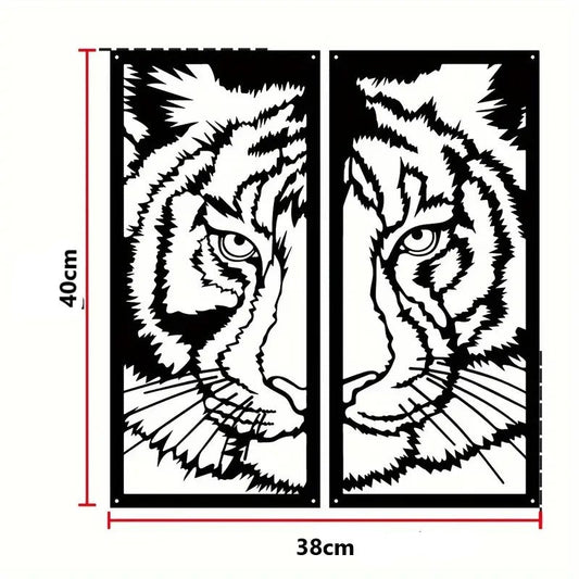 Black Tiger 2 Piece Acrylic Wall Decoration Custom 3D Factory