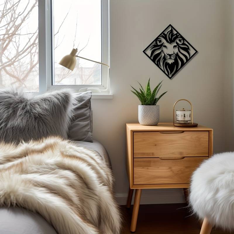 Lion Quad Acrylic Wall Decoration Custom 3D Factory