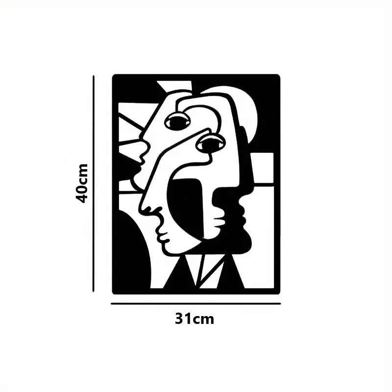 Abstract Faces Acrylic Wall Decoration Custom 3D Factory