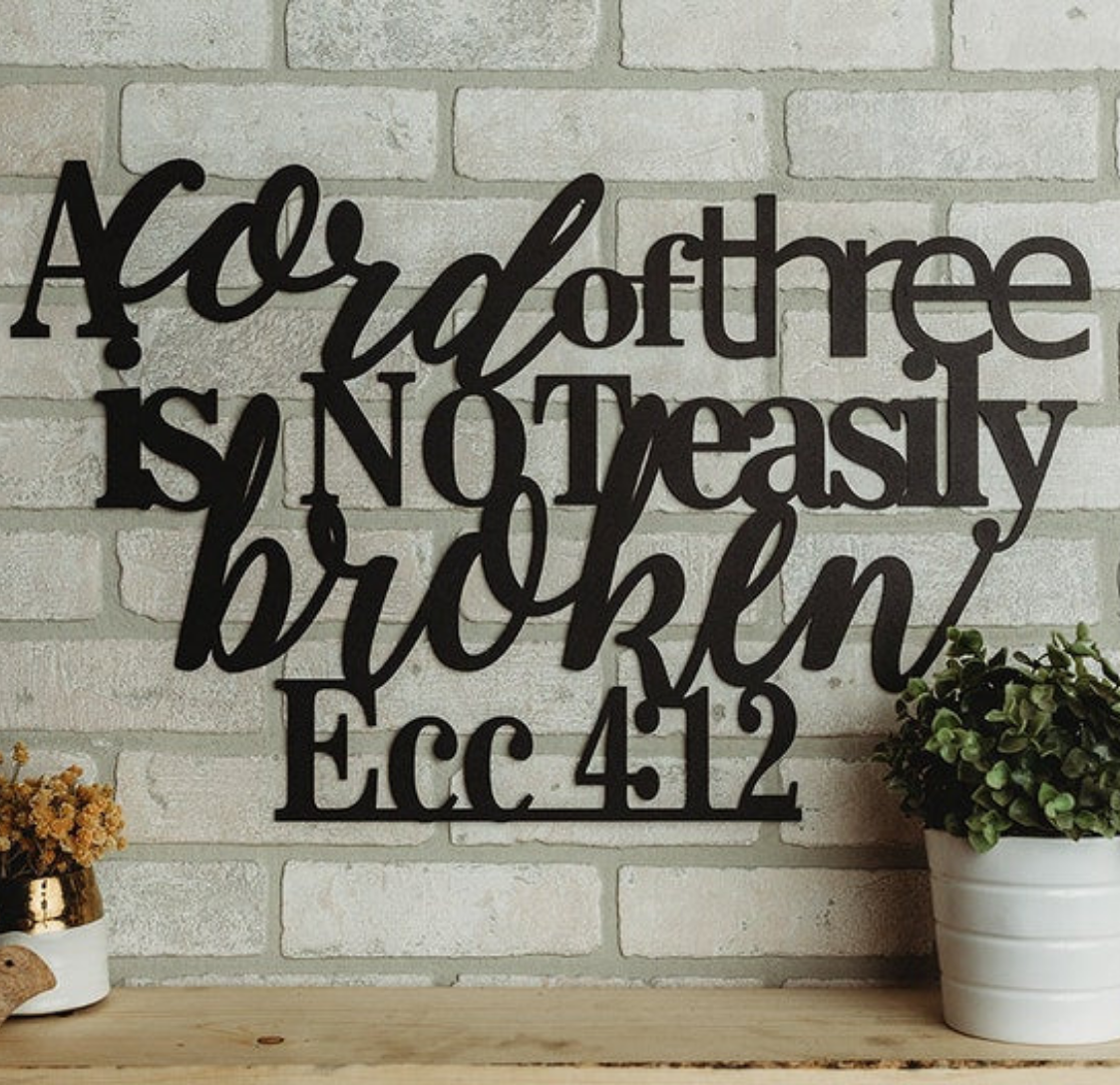 Ecclesiastes 4:12 Acrylic Wall Decoration