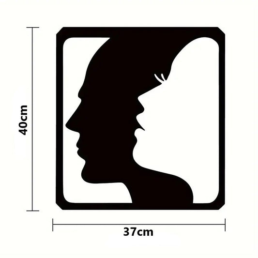 Man and Woman Face Shape Acrylic Wall Decoration Custom 3D Factory