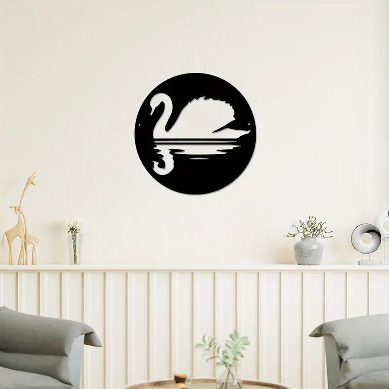 Serene Reflections - Acrylic Swan Wall Decoration Custom 3D Factory