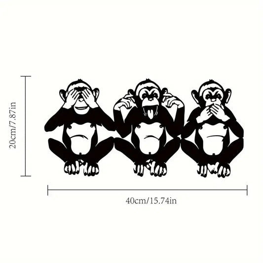 Three Wise Monkeys Acrylic Wall Decoration Custom 3D Factory