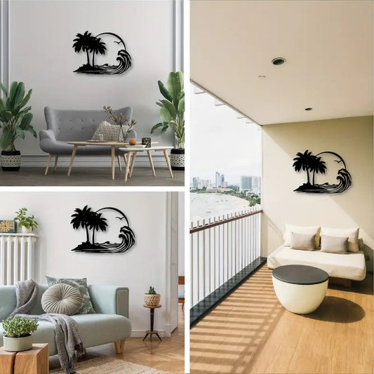 Tropical Beach Acrylic Wall Decoration Custom 3D Factory