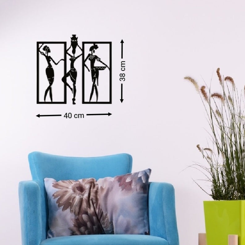 African Ladies Acrylic Wall Decoration Custom 3D Factory