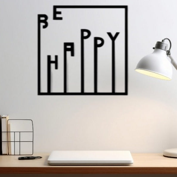 Be Happy Acrylic Wall Decoration Custom 3D Factory