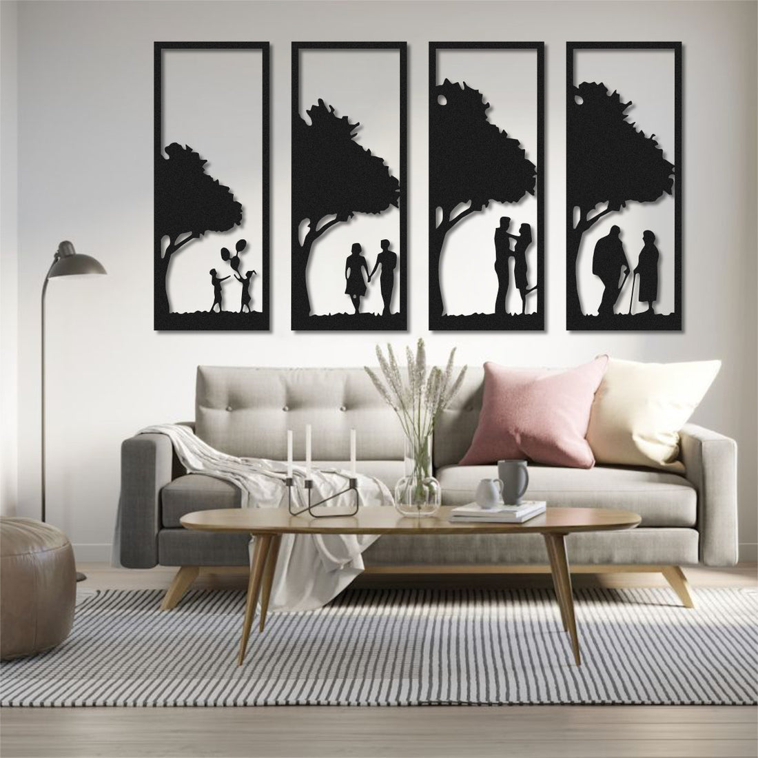 Couple Circle of Life Acrylic Wall Decoration Custom 3D Factory