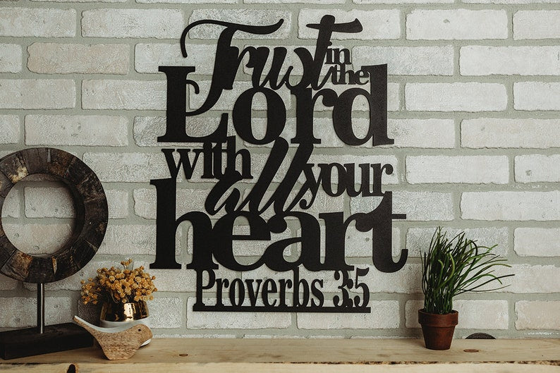 Proverbs 3 vs 5 Acrylic Wall Decoration