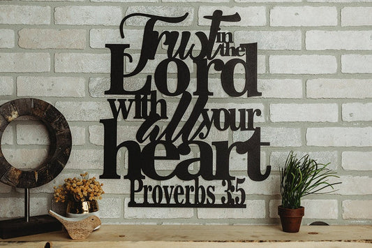 Proverbs 3 vs 5 Acrylic Wall Decoration Custom 3D Factory