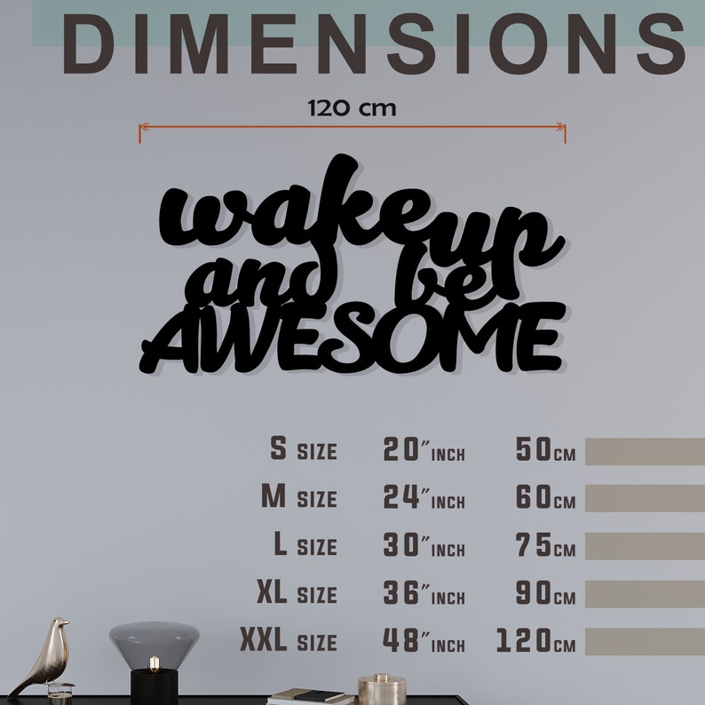 Wake Up And Be Awesome Acrylic Wall Decoration