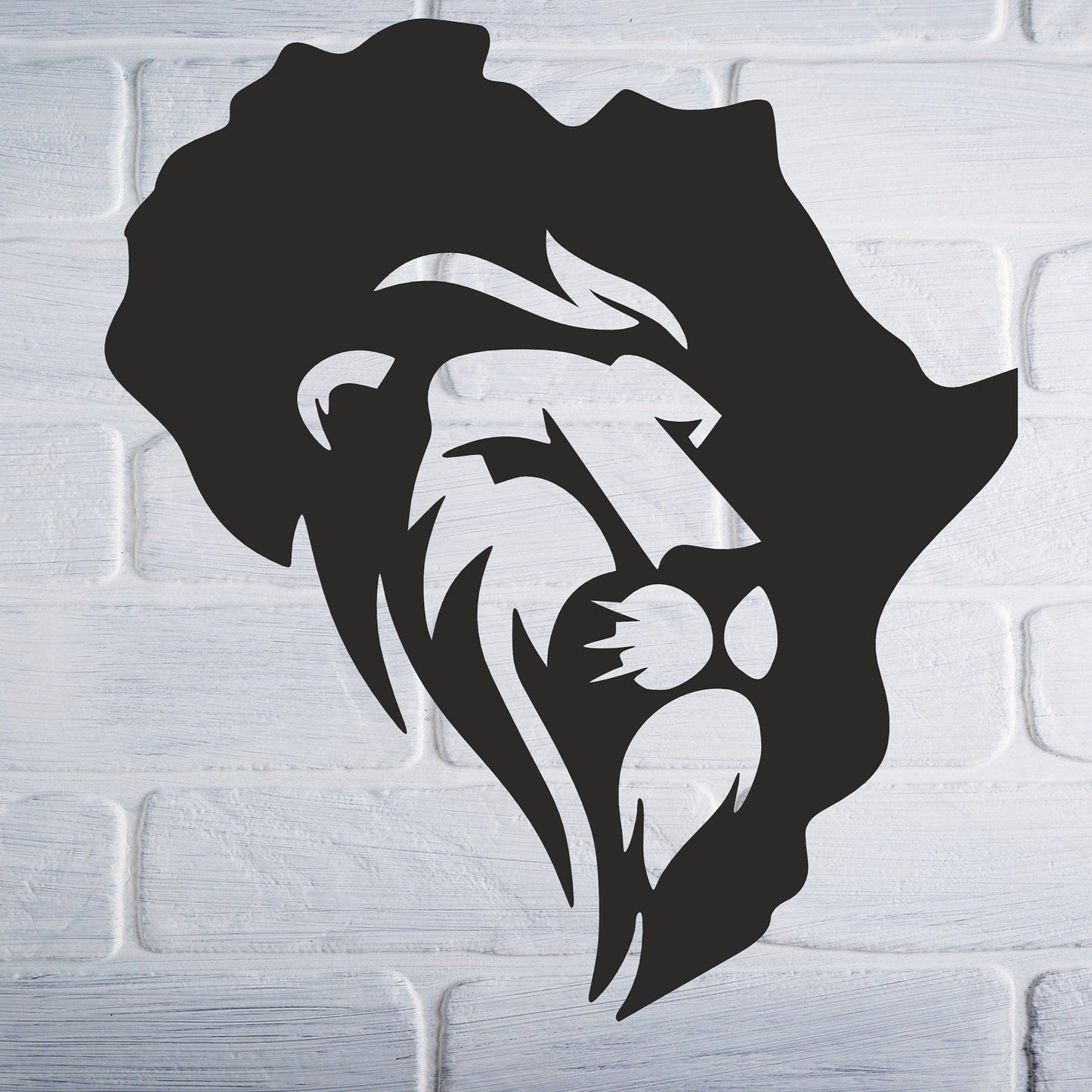 African Lion Acrylic Wall Decoration Custom 3D Factory