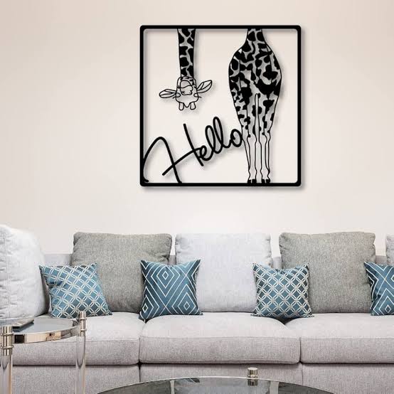 Hello Giraffe Acrylic Wall Decoration