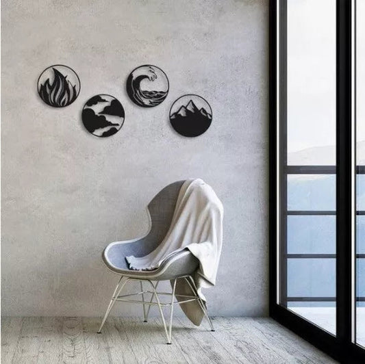 Four Elements Acrylic Wall Decoration Custom 3D Factory