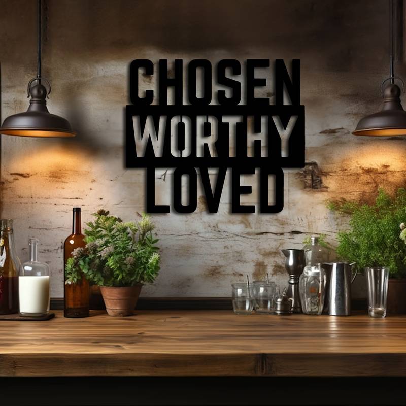 Chosen, Worthy, Loved Acrylic Wall Decor