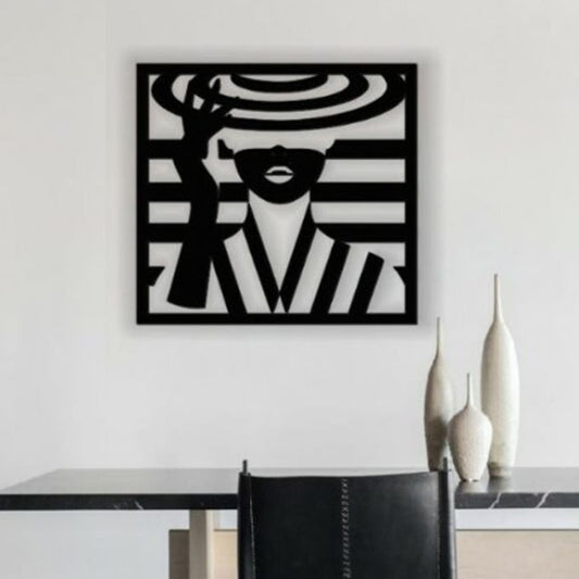 Woman In Hat Acrylic Wall Decoration