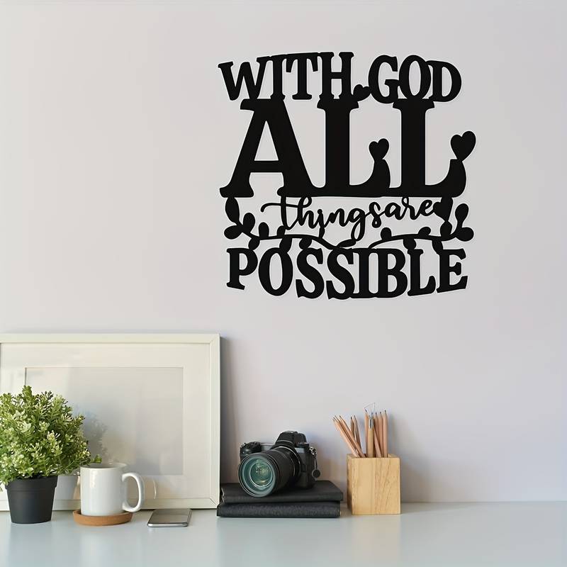 With God, All Things Are Possible Acrylic Wall Decoration