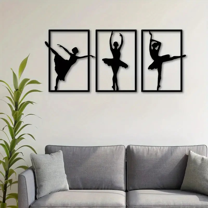 3 Piece Ballerina Acrylic Wall Decoration