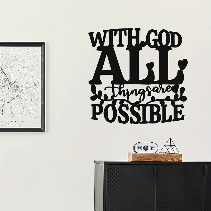 With God, All Things Are Possible Acrylic Wall Decoration