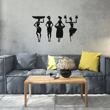 4 Piece Tribal Women Acrylic Wall Decoration