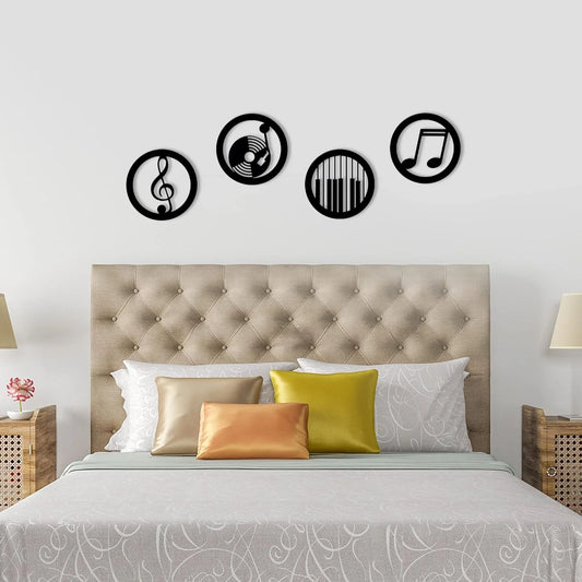 Music Lovers 4 Piece Acrylic Wall Decoration