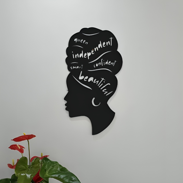 Afro Woman Inspiration Acrylic Wall Decoration