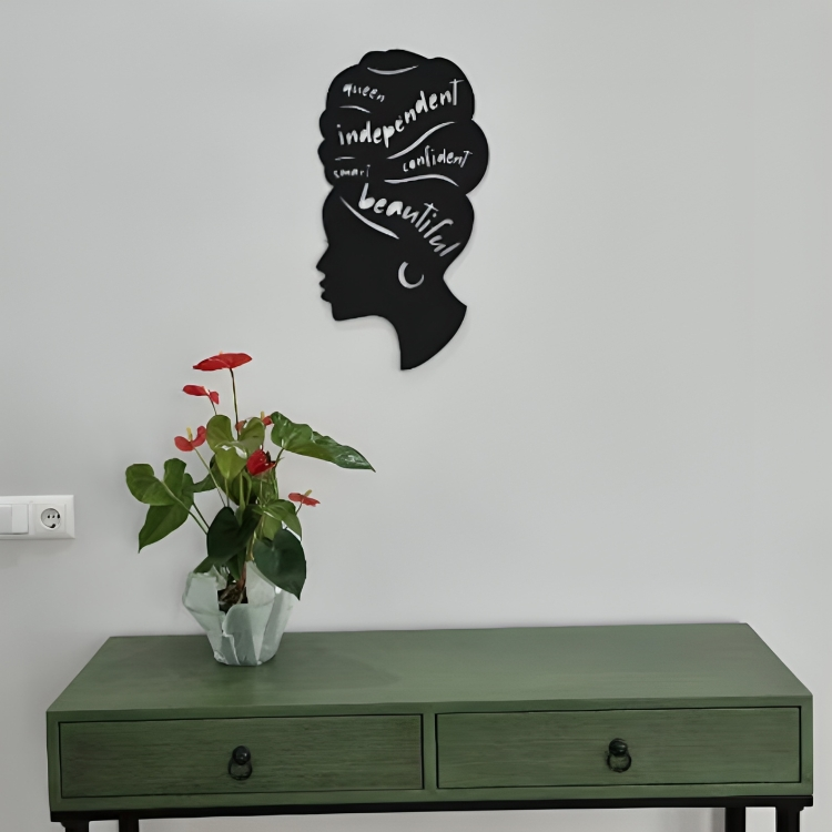 Afro Woman Inspiration Acrylic Wall Decoration