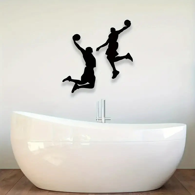 2 Piece Basketball Dunk Acrylic Wall Decoration