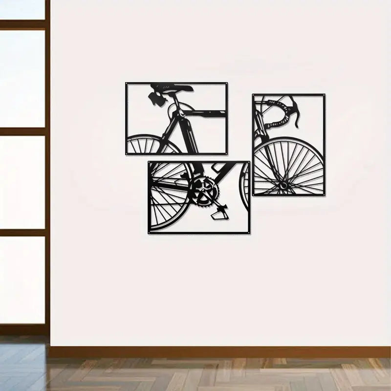 3 Piece Bicycle Acrylic Wall Decoration