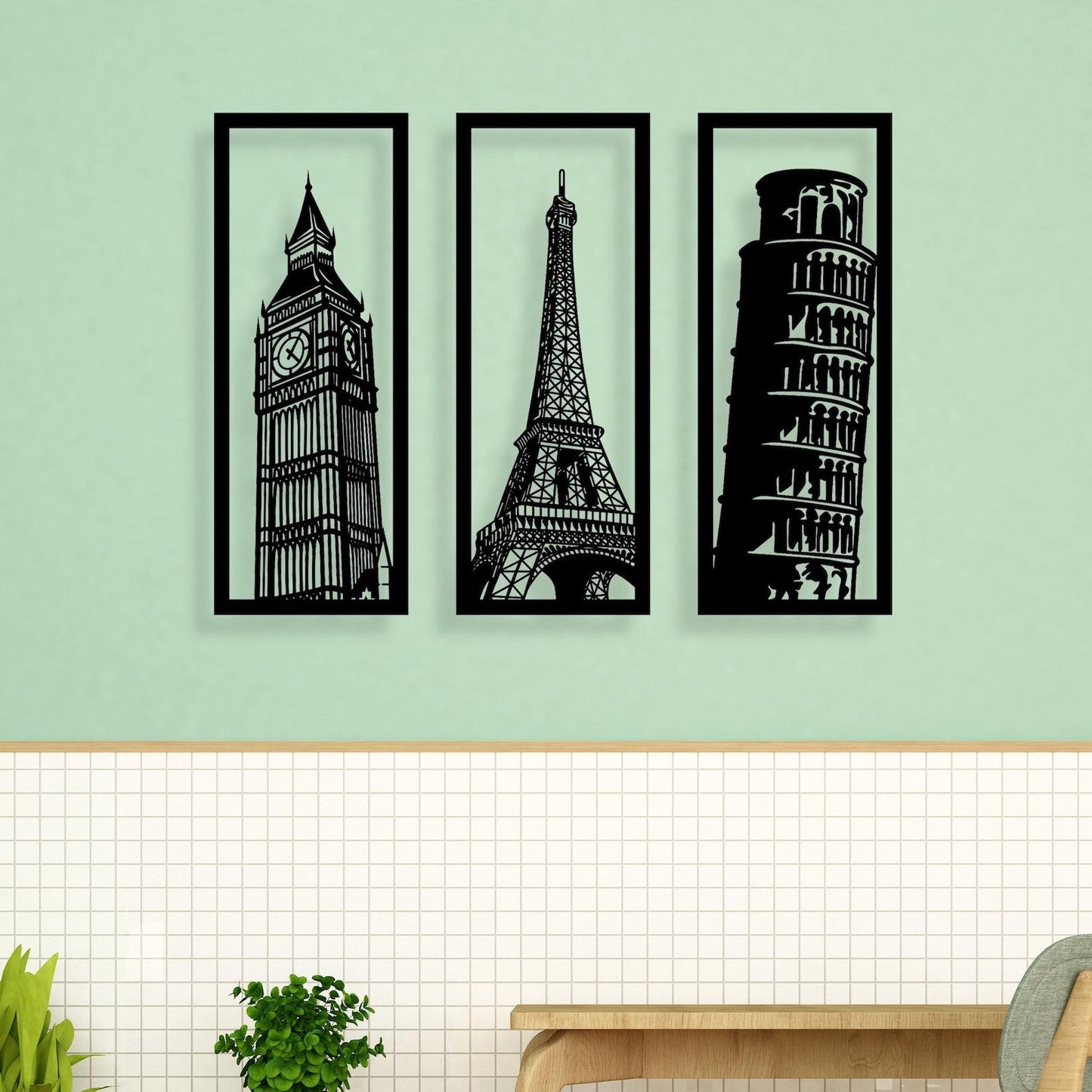 World Landmarks Acrylic Wall Decoration Custom 3D Factory