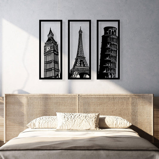World Landmarks Acrylic Wall Decoration Custom 3D Factory