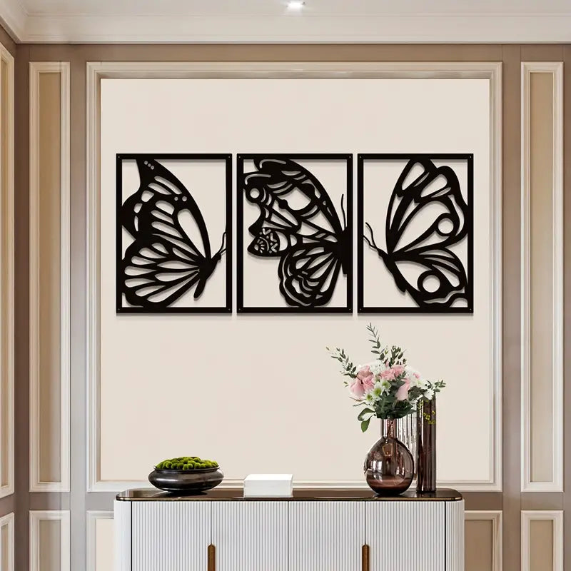 Butterflies 3 Piece Acrylic Wall Decoration