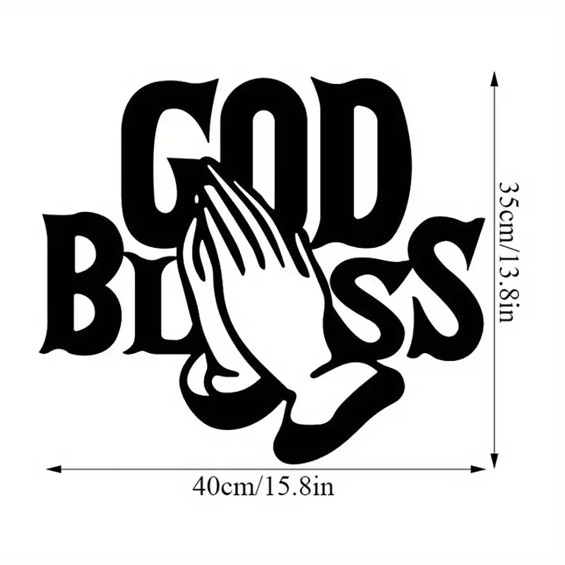 God Bless Prayer Acrylic Wall Decoration