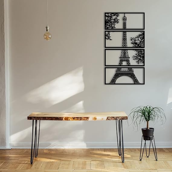 Eiffel Tower 4 Piece Acrylic Wall Decoration