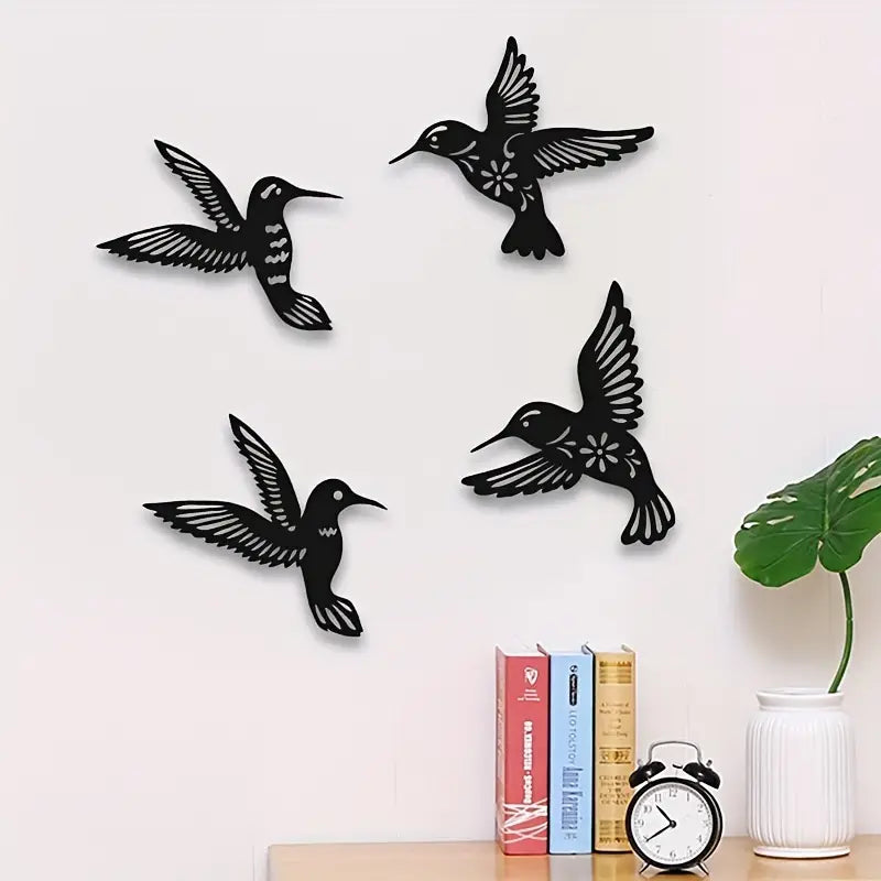 Humming Birds 4 Piece Acrylic Wall Decoration