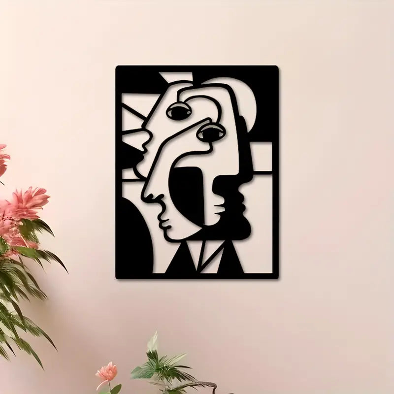 Abstract Faces Acrylic Wall Decoration