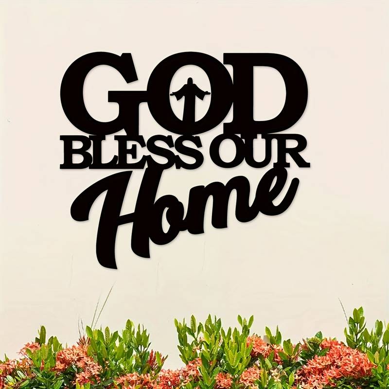 God Bless Our Home Acrylic Wall Decoration