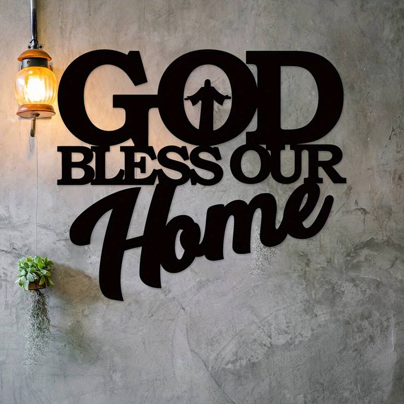 God Bless Our Home Acrylic Wall Decoration