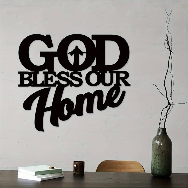 God Bless Our Home Acrylic Wall Decoration