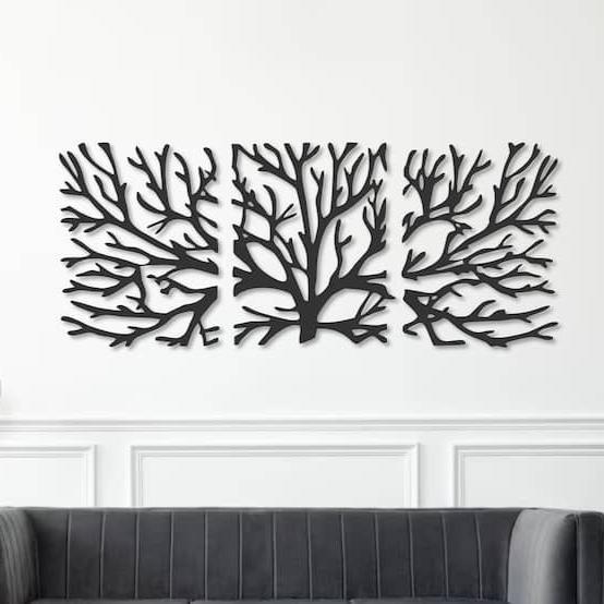 3 Piece Tree of Life Acrylic Wall Decoration