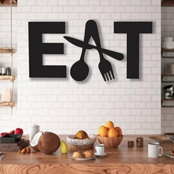 3 Piece EAT Acrylic Wall Decoration